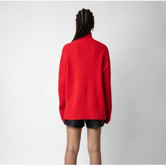 Zadig&Voltaire Alma intarsia-knit wool jumper pullover sweater XS Flawed NWOT - Picture 10 of 15